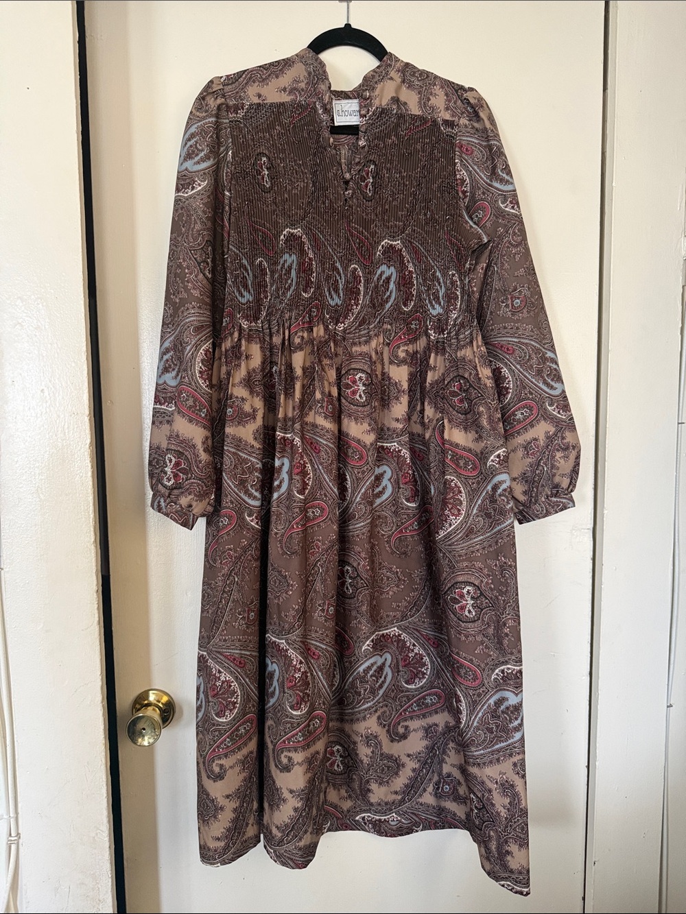 Vintage Paisley 90s Romantic Maxi Dress